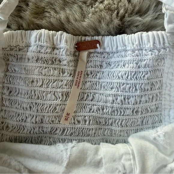 Free People Sweet Sami Battenberg Eyelet V-Neckline Sleeveless Top - Picture 4 of 7